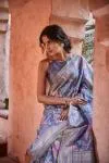 Lilac Cotton Jamdani Saree