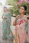 Coral Printed Georgette Saree