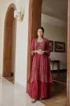 Cherry Pink Cape Sharara