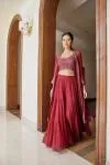 Cherry Pink Cape Sharara