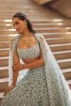 Baby Blue Net Lehenga