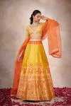 Indian Yellow Banarasi Paithni Lehenga