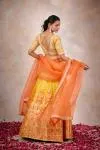 Indian Yellow Banarasi Paithni Lehenga