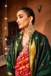 Vermillion Cotton Gharchola Saree