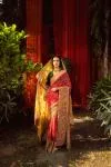 Red Bandhani Georgette Saree