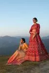 Red-Hued Organza Lehenga