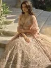 Powder Pink Organza Lehenga