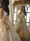 Gold Net Trail Lehenga