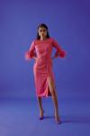 MEDHA BATRA - Hot Coral Satin Dress