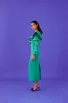 MEDHA BATRA - Aqua Green Satin Dress