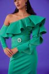 MEDHA BATRA - Aqua Green Satin Dress
