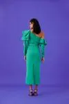 MEDHA BATRA - Aqua Green Satin Dress