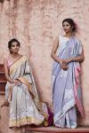 Lavender Banarasi Tussar Saree