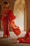 Rose Red Kanchipuram Saree