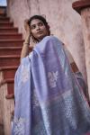 Lavender Banarasi Tussar Saree