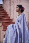 Lavender Banarasi Tussar Saree