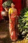 Red Banarasi Weave Bandhani Saree