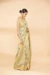 Pista Green Embroidered Saree