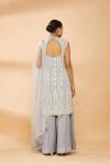 Powder Blue Embroidered sharara Suit