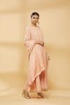 Light Peach Embroidered Anarkali Suit