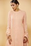 Light Peach Embroidered Anarkali Suit