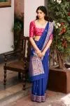 Royal Blue Puniya Pink Saree