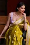 Ochre Glow Mashru Silk Saree