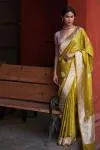 Ochre Glow Mashru Silk Saree
