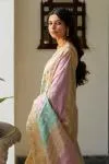 Multihue Pastel Banarasi Katan Silk Saree