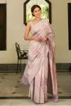 Lavender Katan Silk Tissue Saree
