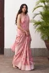 Blush Bloom Banarasi Silk Tissue Saree