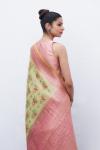 Apple Green Monga Tussar Silk Saree