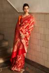 Scarlet Red Katan Silk Saree