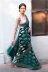 Emerald Green Mashru Silk Saree
