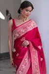 Rani Pink Mashru Silk Saree