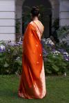 Burnt Orange Mashru Silk Saree
