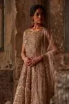 Ivory & Pale Blush Pink Anarkali Skirt Set