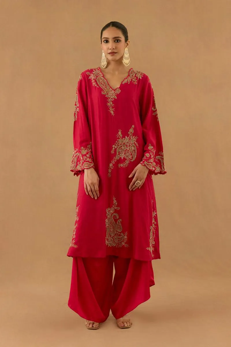 Rani Pink Organza Sahrara set