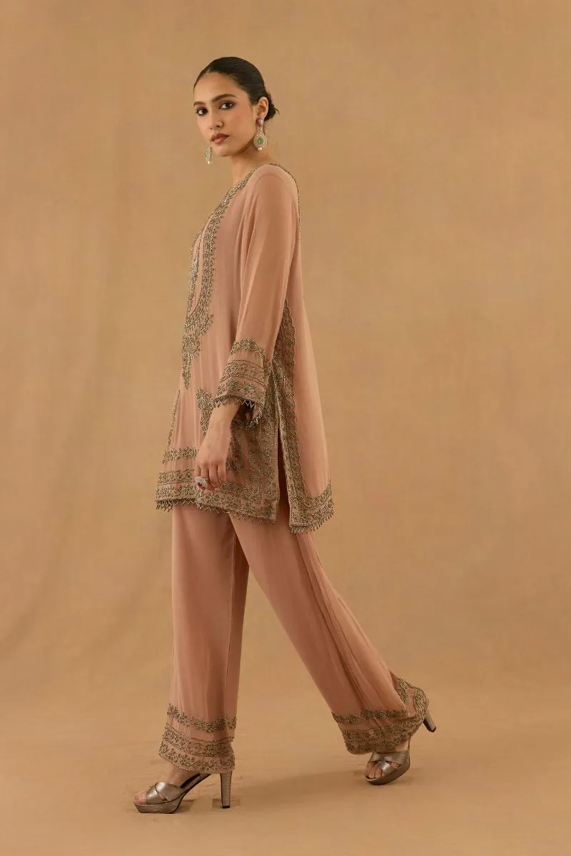 Light Taupe Georgette Suit Set