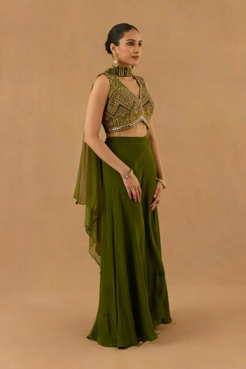 Mehendi Green sharara set
