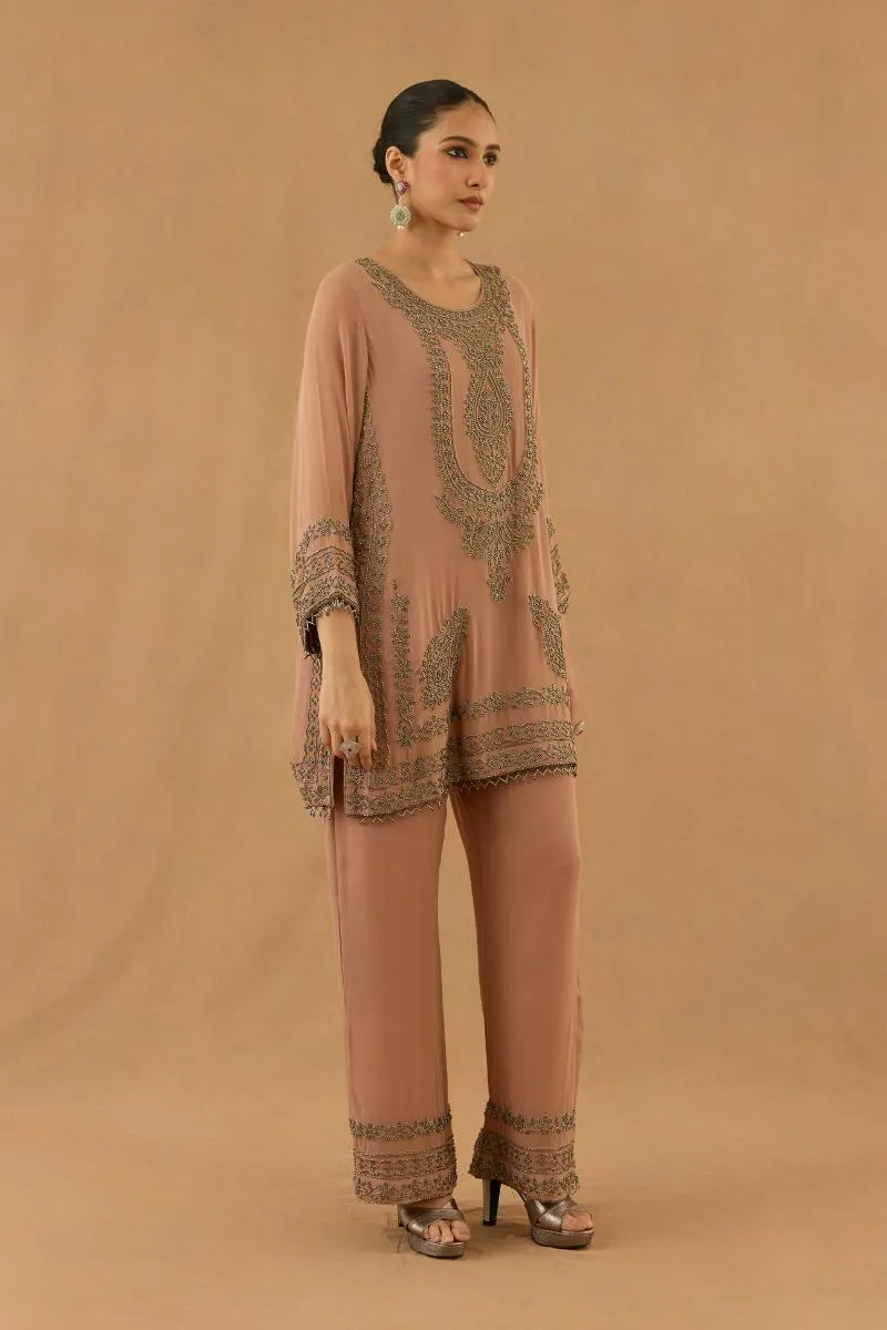 Light Taupe Georgette Suit Set