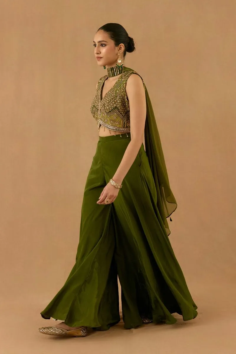 Mehendi Green sharara set
