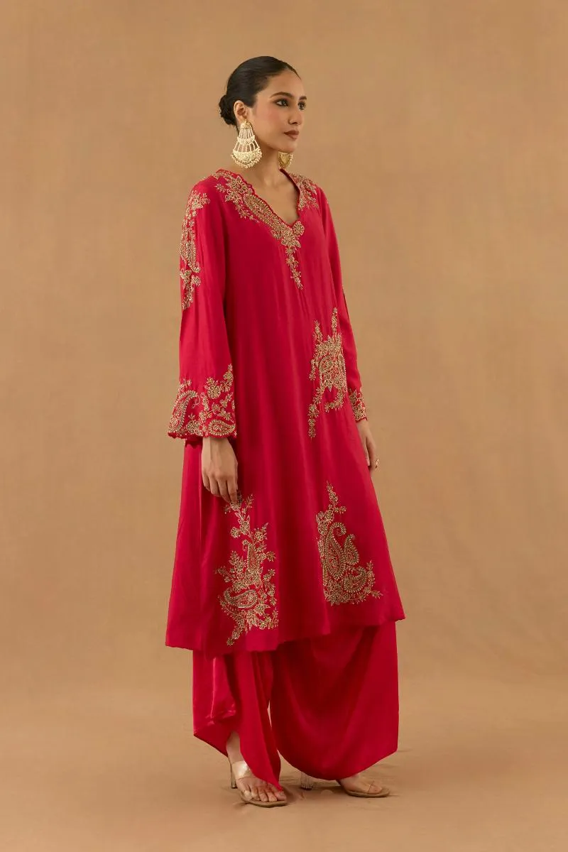 Rani Pink Organza Sahrara set