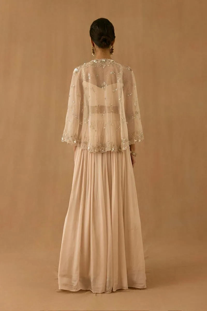 Champagne Silk lehenga set