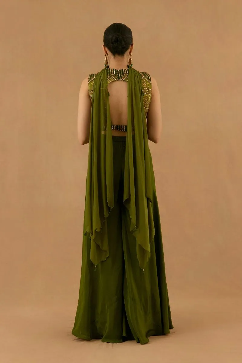 Mehendi Green sharara set