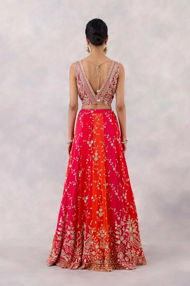 Rani Red Georgette Lehenga Set