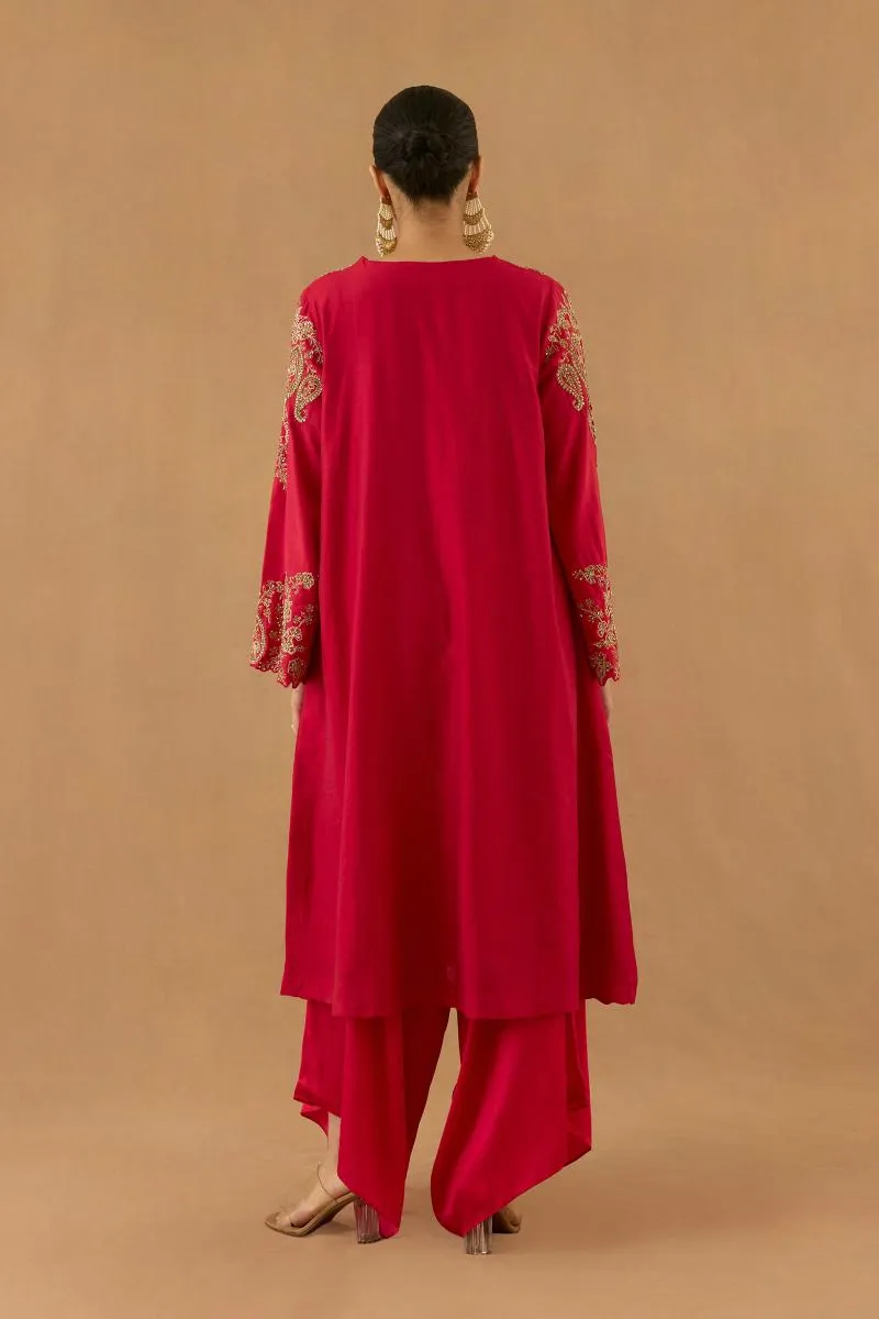 Rani Pink Organza Sahrara set