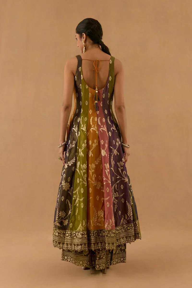Multicolor Georgette Anarkali set