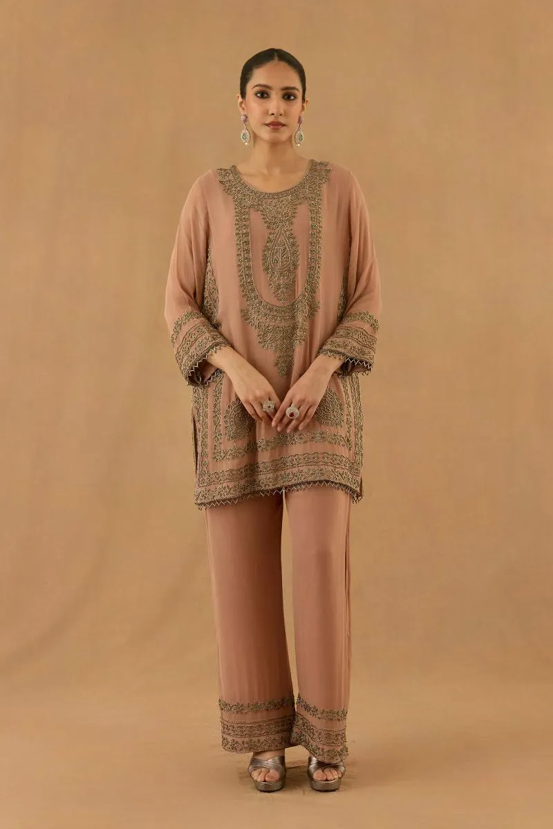 Light Taupe Georgette Suit Set