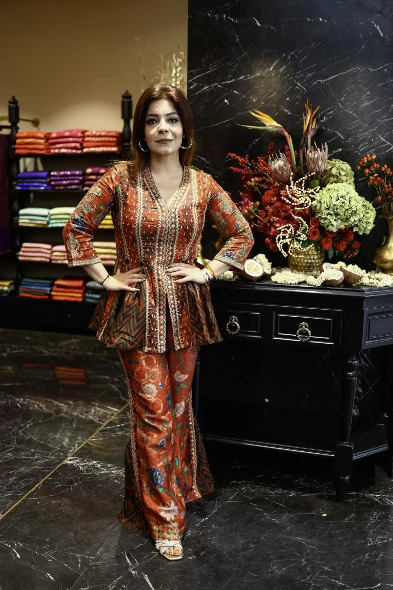 Rust Silk Co-Ord Set